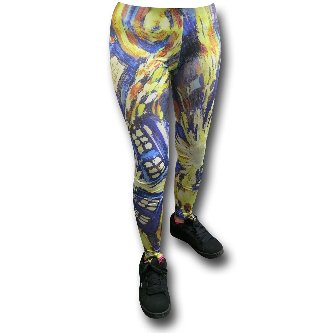 Dr. Who Van Gogh Leggings, Blue