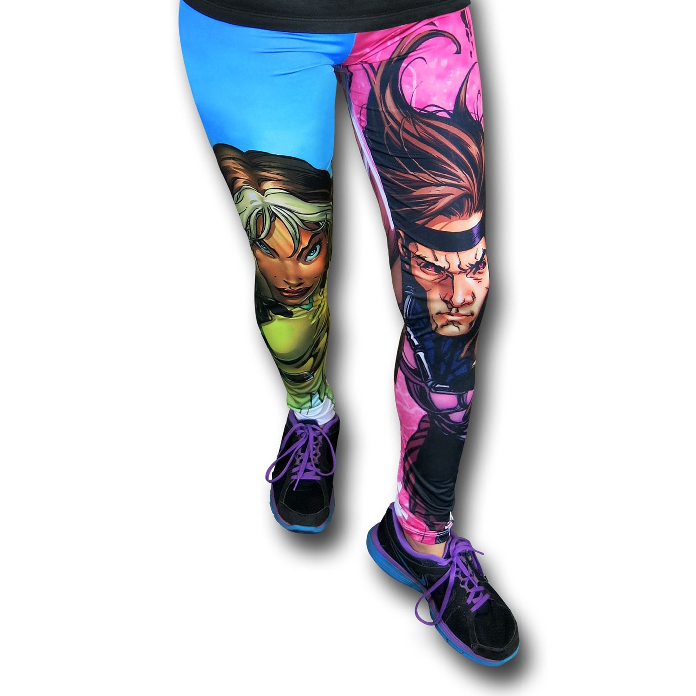 X-Men Rogue & Gambit Leggings, Blue