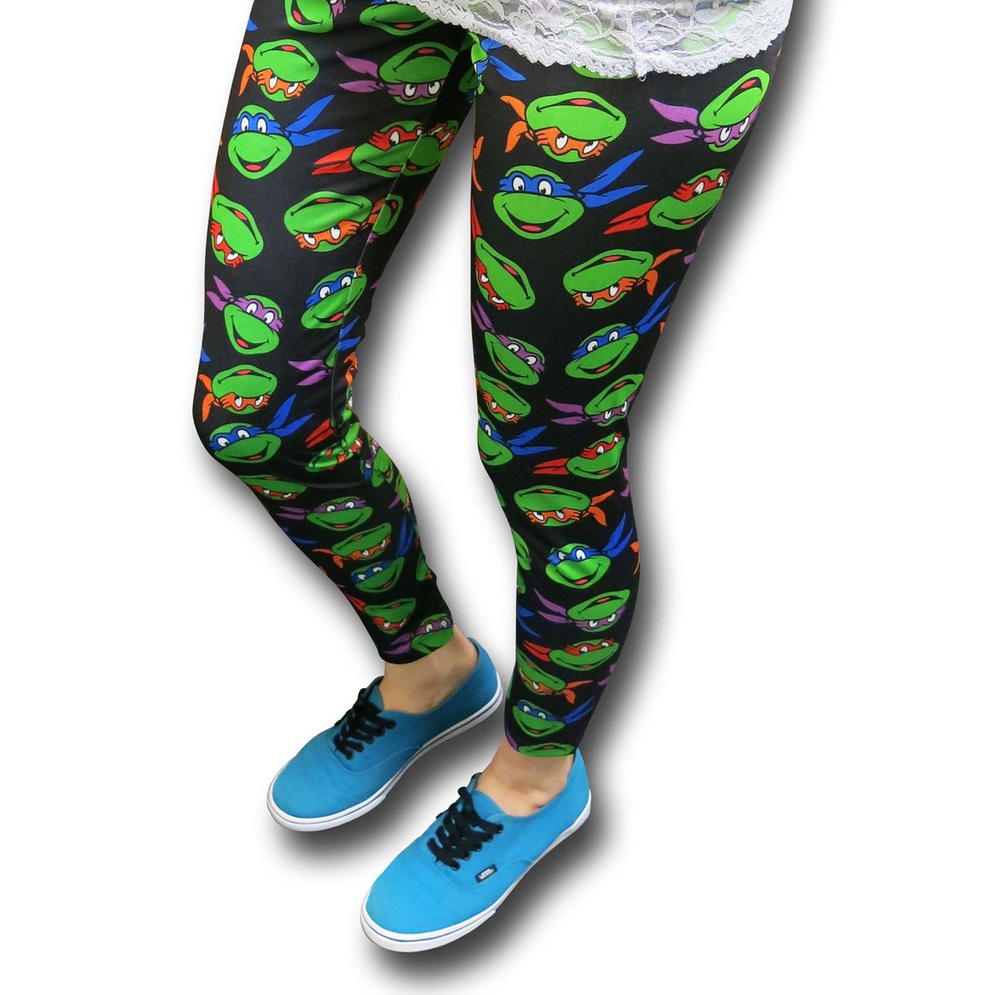 TMNT Faces Women's Leggings, Black