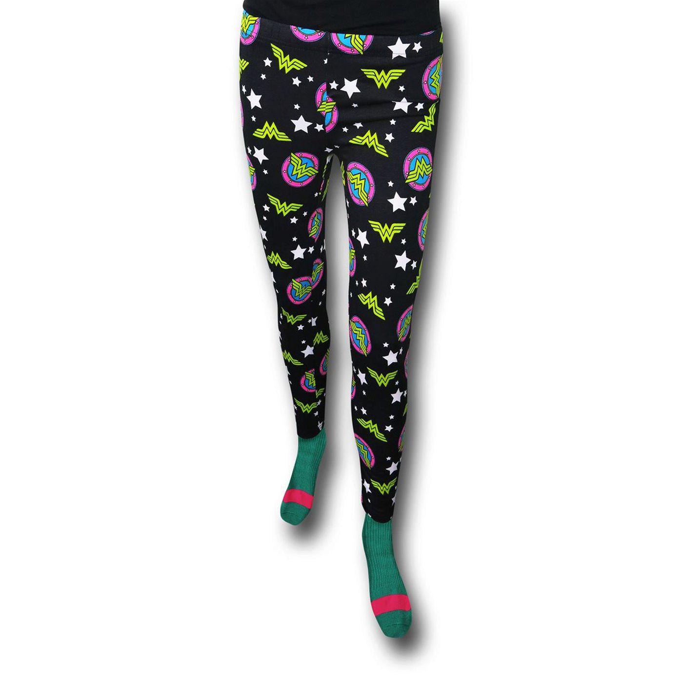 Wonder Woman All Over Symbols Leggings, Black