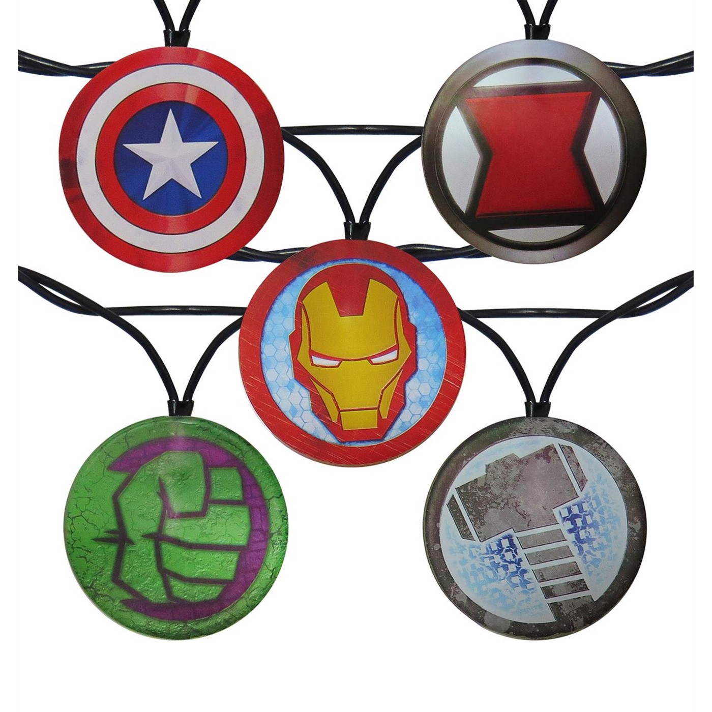 Avengers Symbols String Light Set, Red