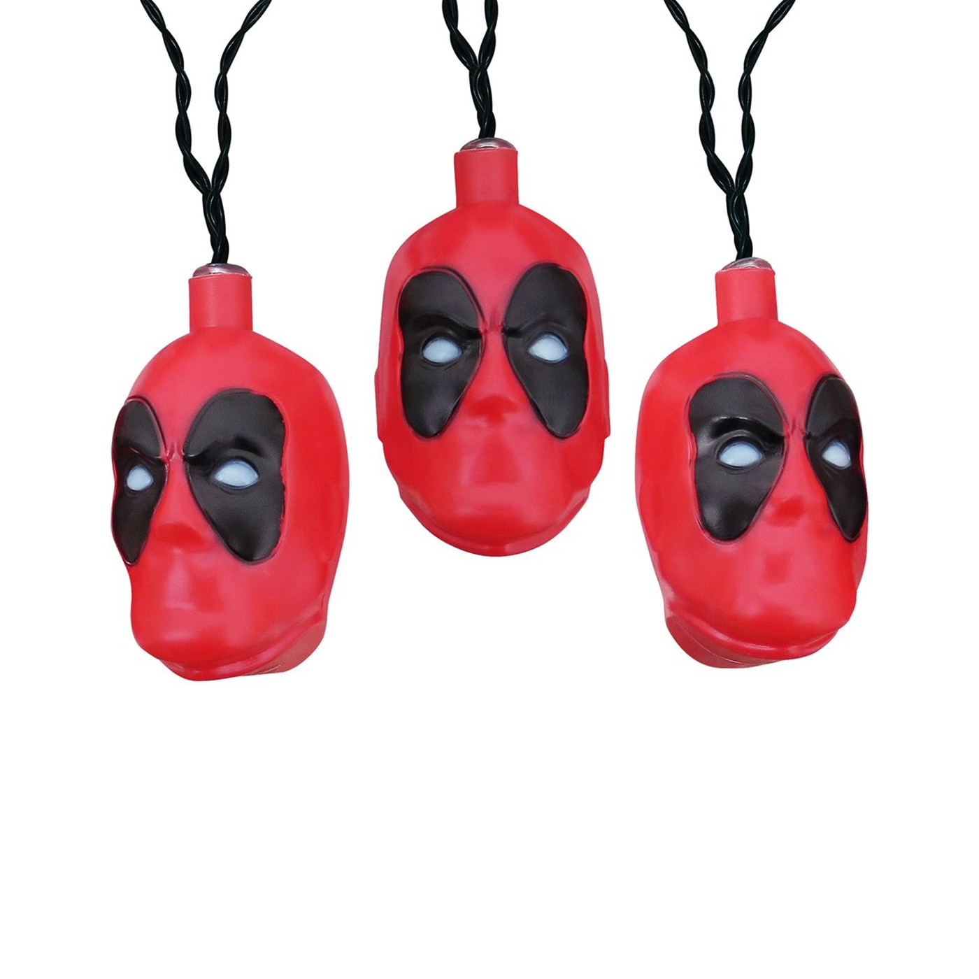 Deadpool Heads String Light Set, Red