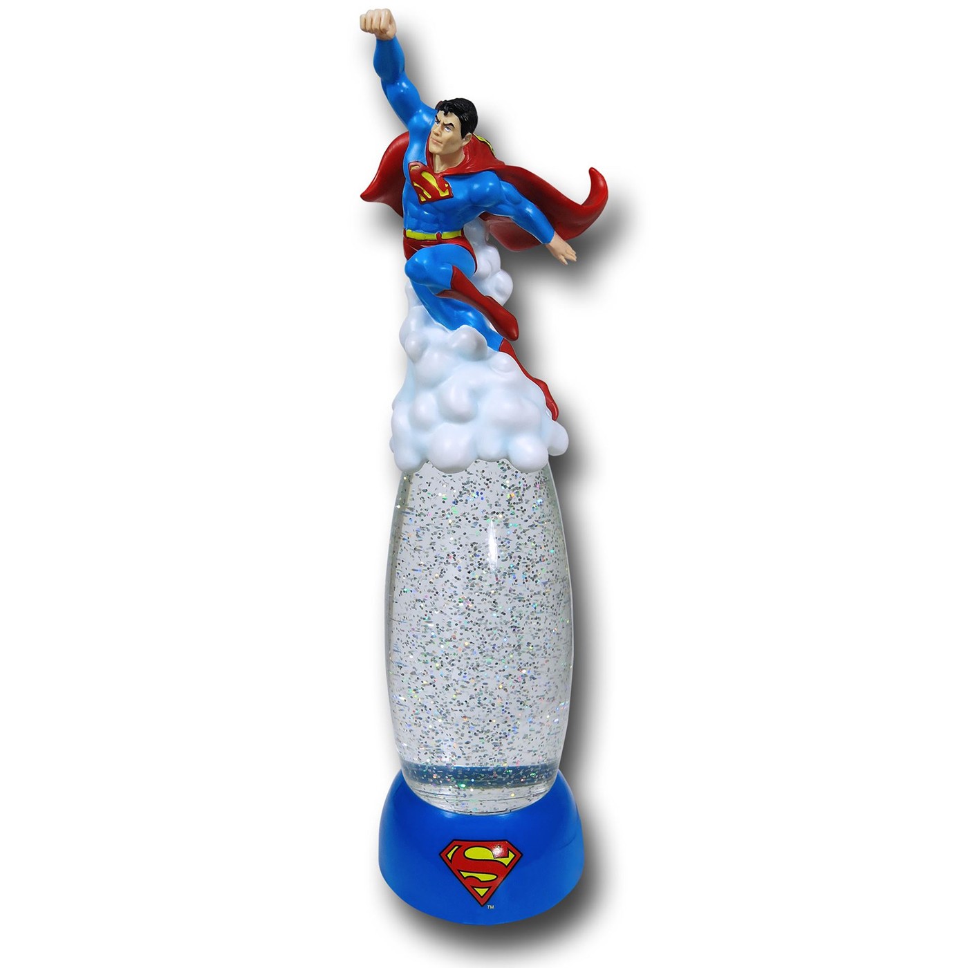 Superman Glitter Glow Lamp, Blue