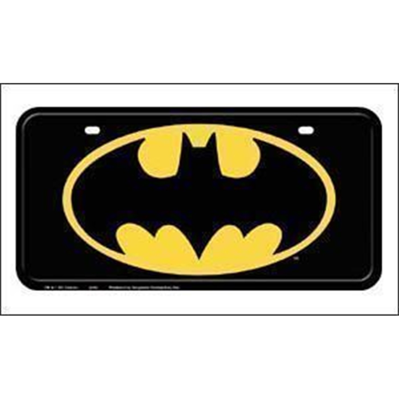 Batman Symbol Tin License Plate