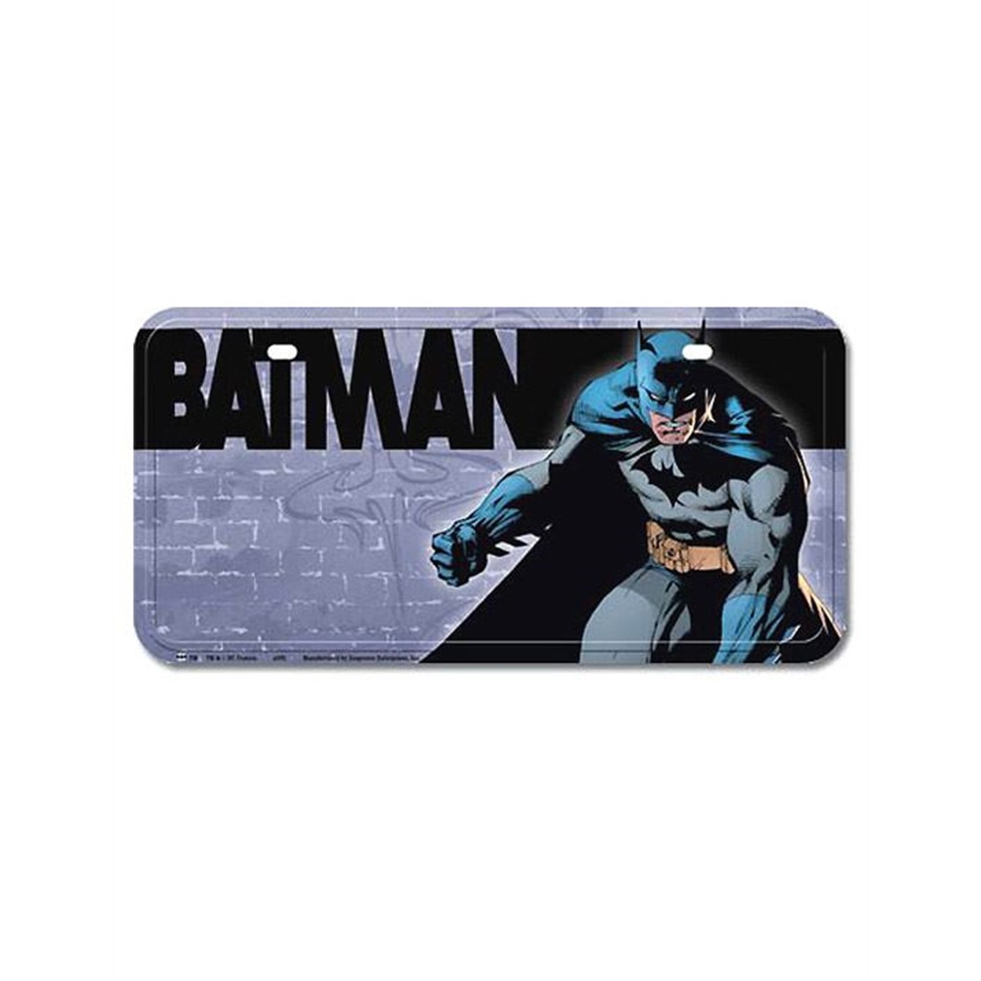 Batman Graffiti Tin License Plate by Jim Lee
