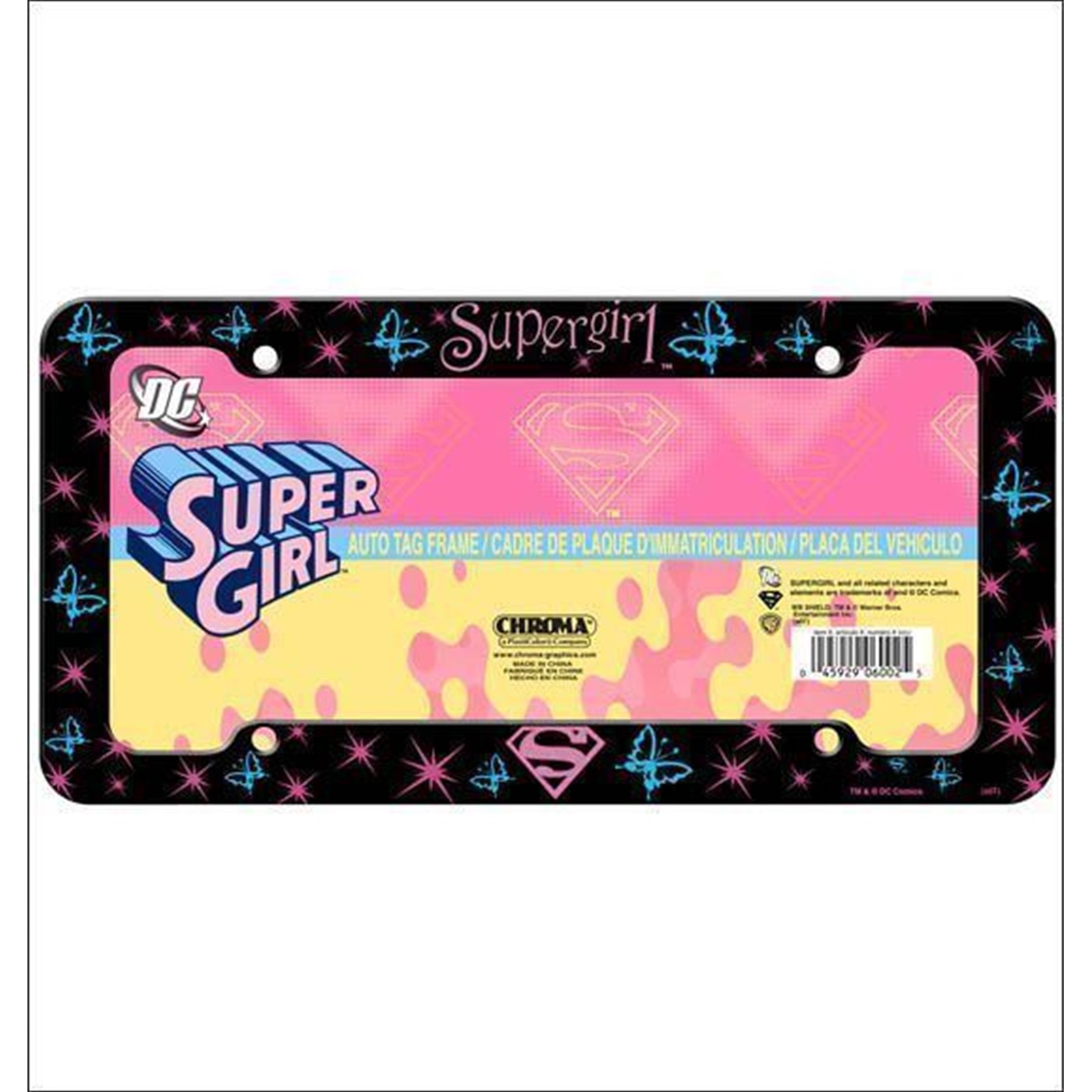 Supergirl Butterflies License Plate