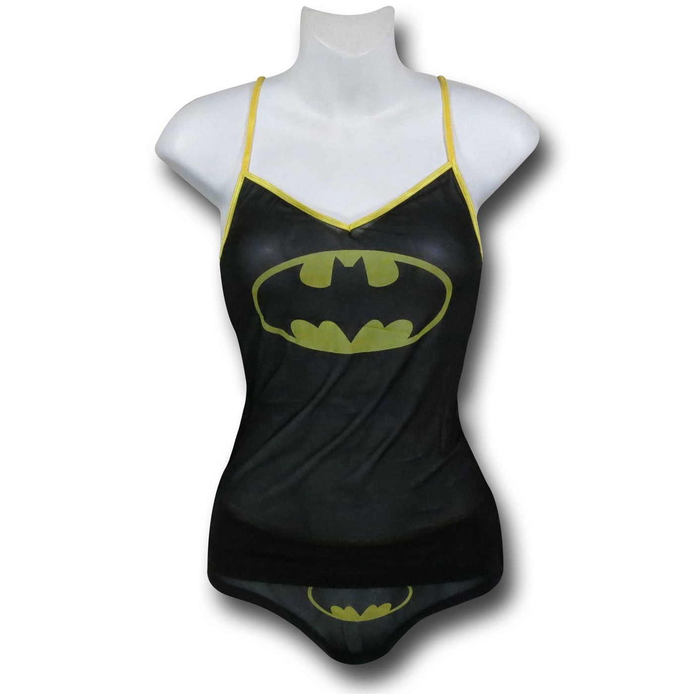 Batman Mesh Black Women's Cami/Panty Set, Black
