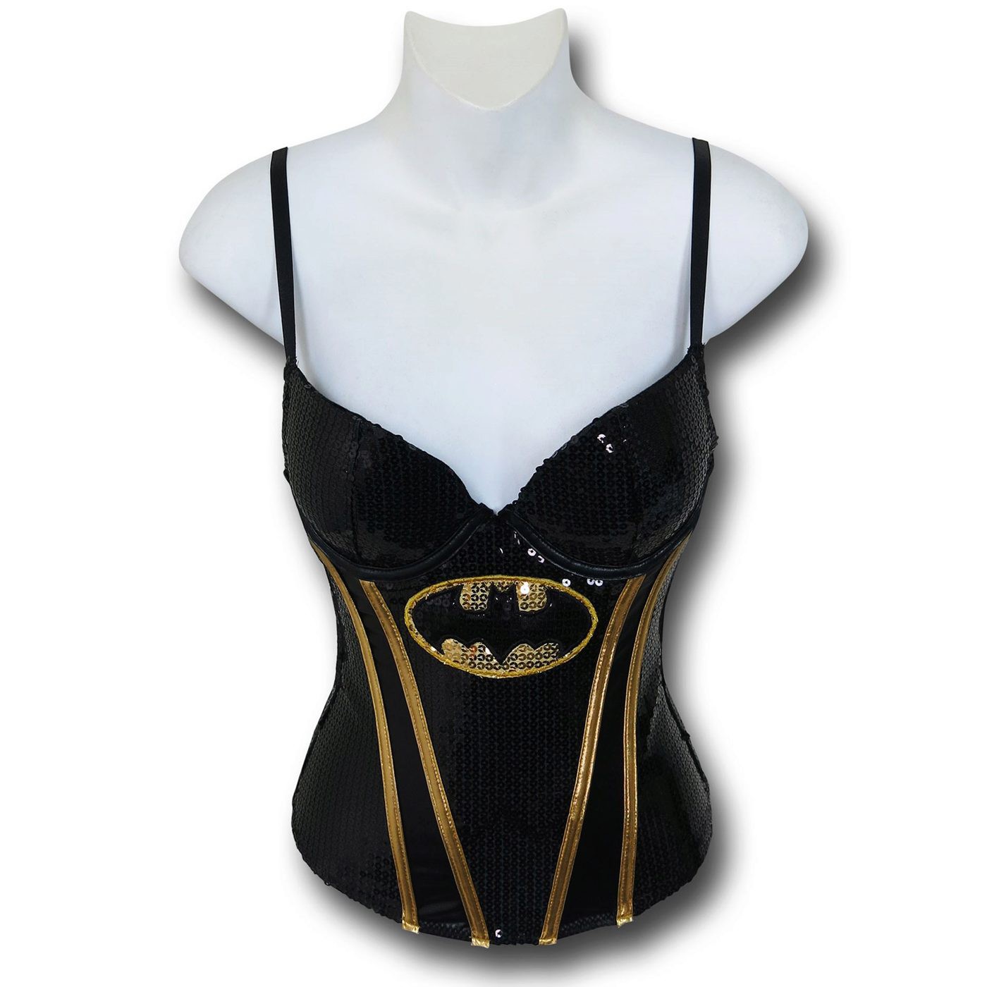 Batgirl Women's Sequin Corset, Black