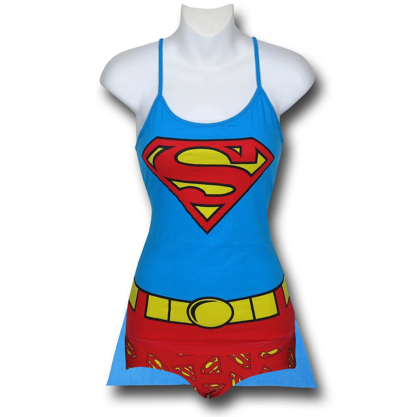 Supergirl Costume Women's Cami and Caped Panty Set, Blue