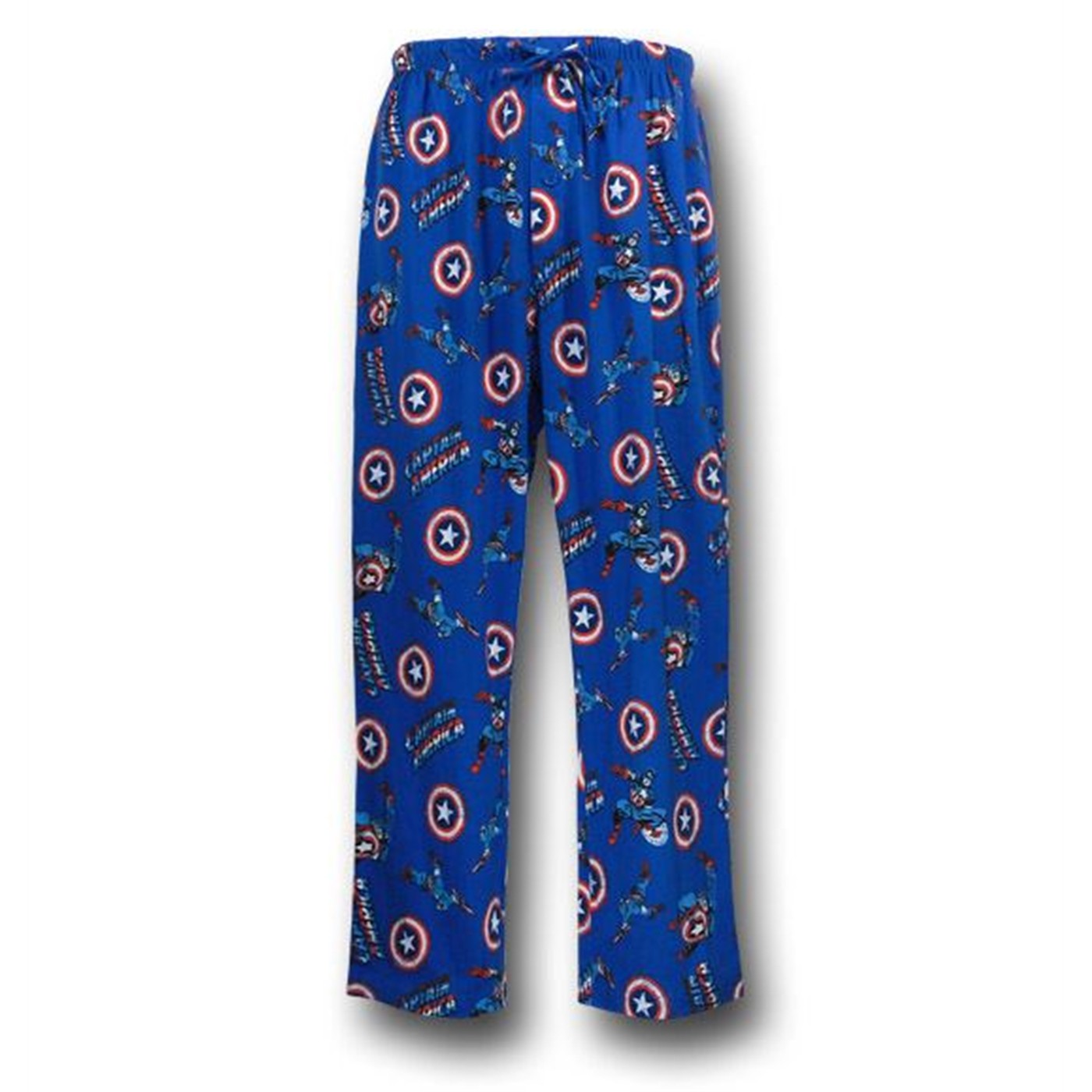 Captain America In Action Collage Lounge Pants, Blue
