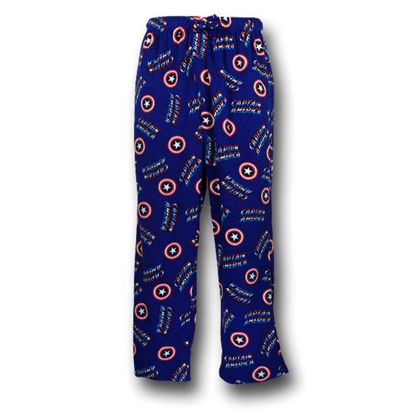 Captain America Shield & Logo Fleece Lounge Pants, Blue