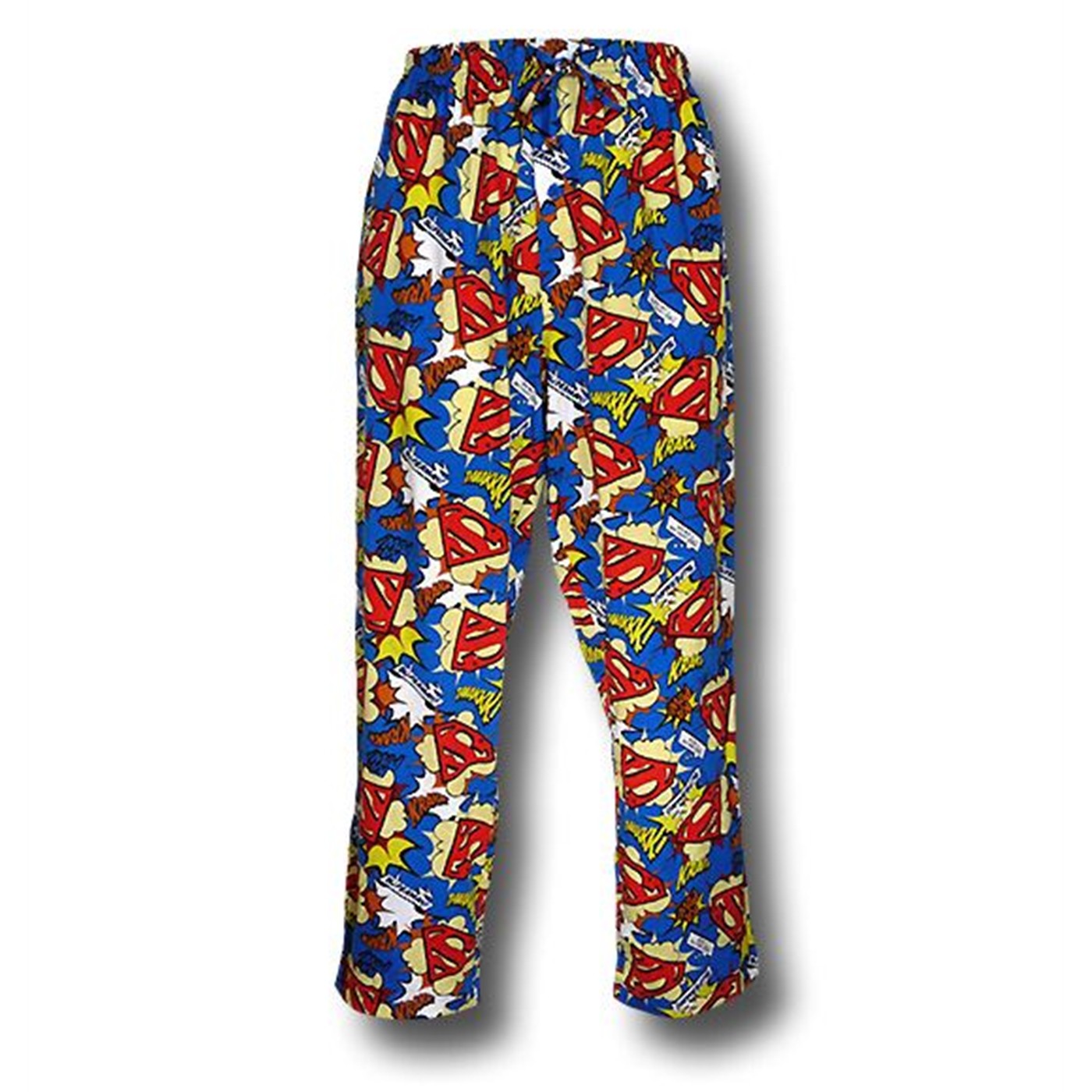 Superman Comic Punch Lounge Pants, Blue