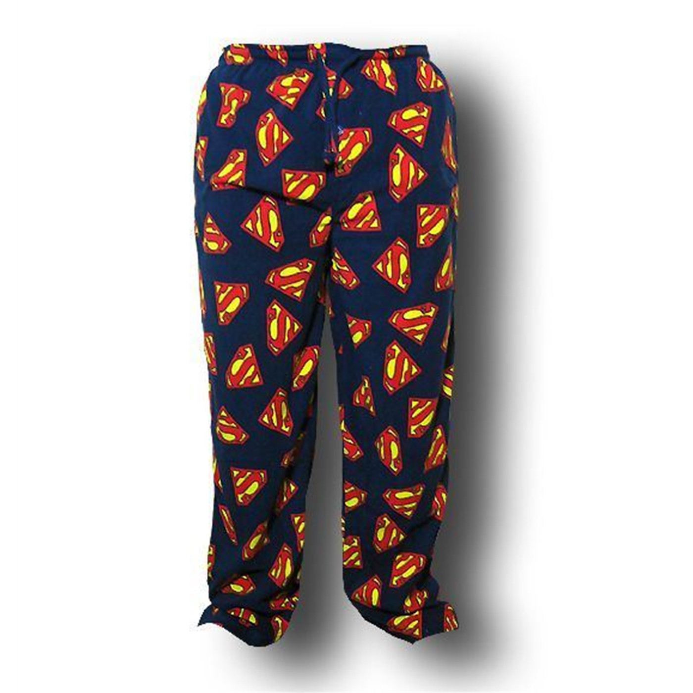 Superman Navy Logo Fleece Lounge Pants, Blue