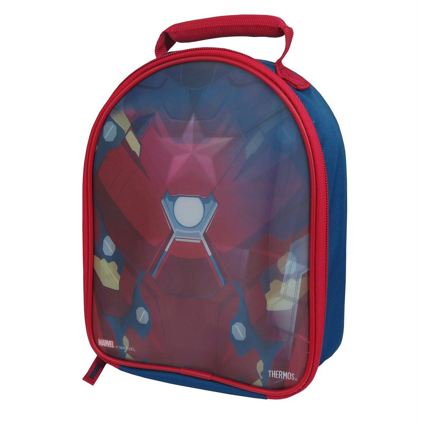 Captain America and Iron Man Suit Changing Lunchbox, Blue