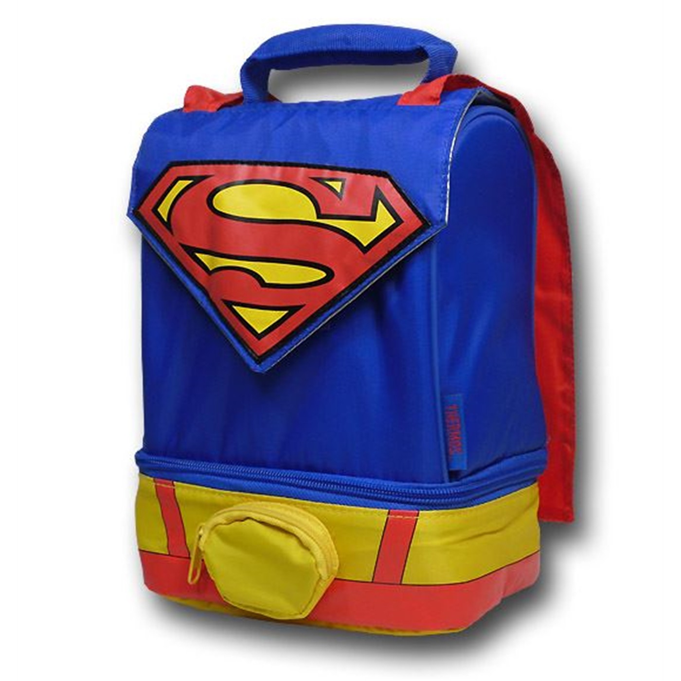 Superman Dual Upright Soft Lunchbox w/Cape, Blue