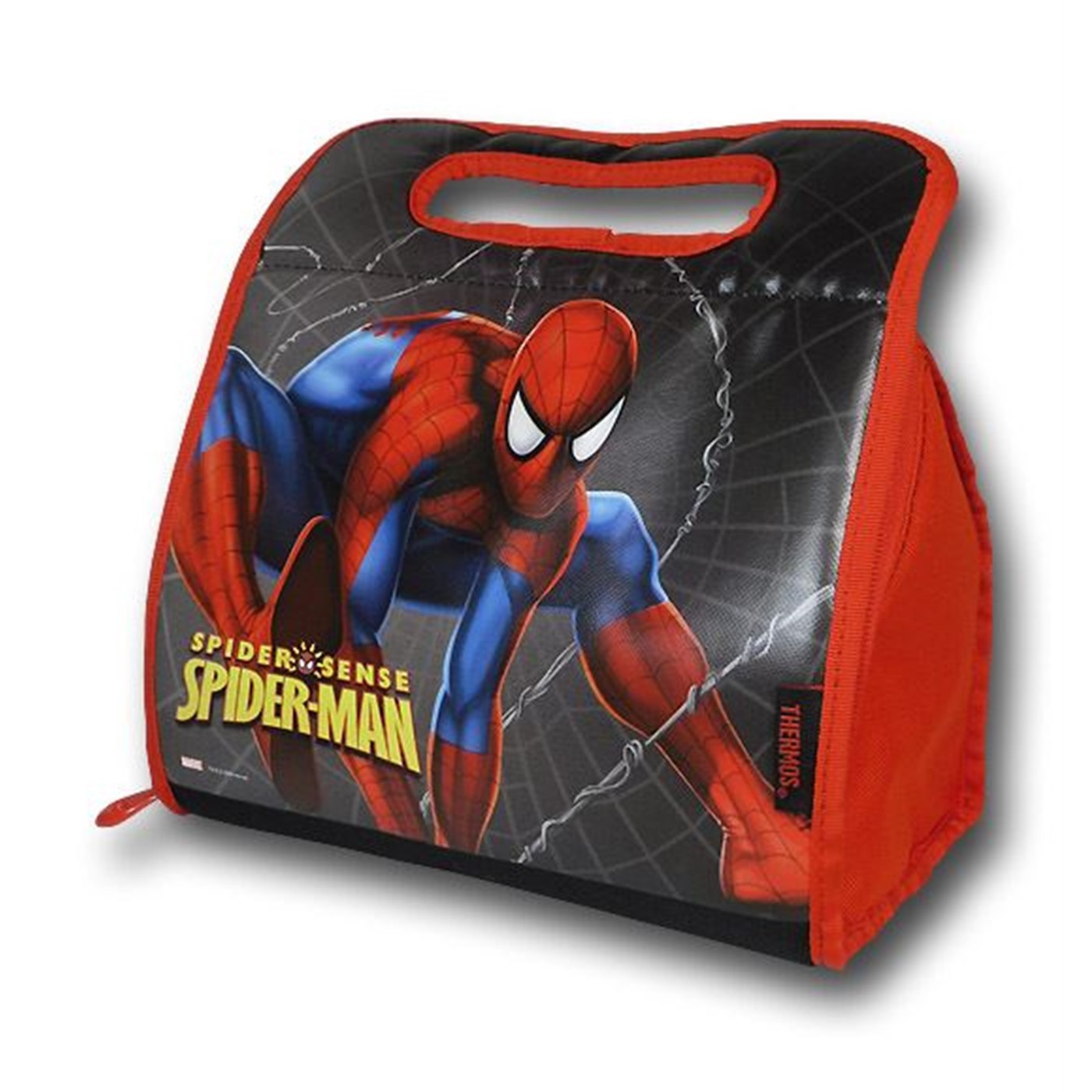 Spiderman Action Soft Black and Red Lunch Sack