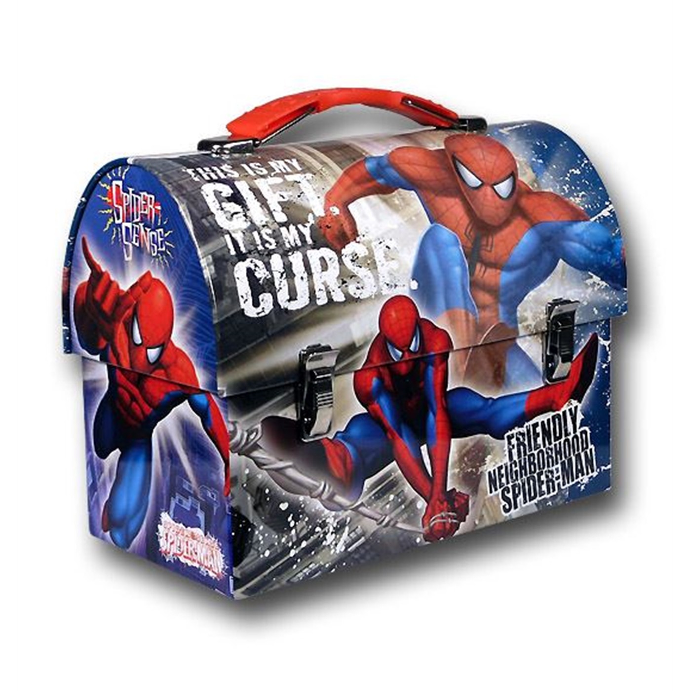 Spiderman My Gift My Curse Domed Lunchbox, Blue