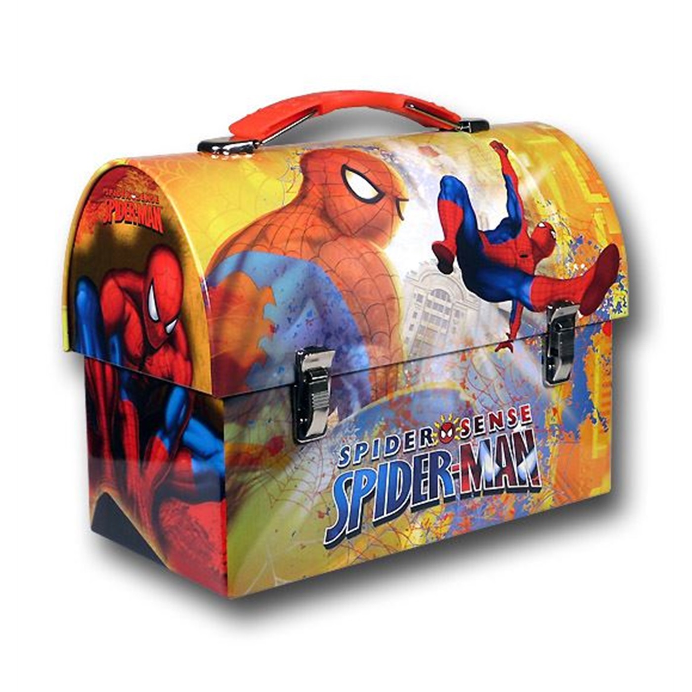 Spiderman Yellow City Domed Lunchbox, Yellow
