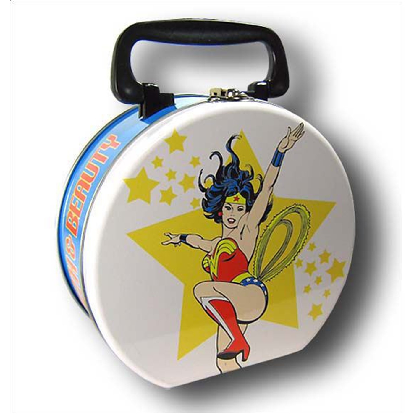 Wonder Woman Stars Round Tin Tote