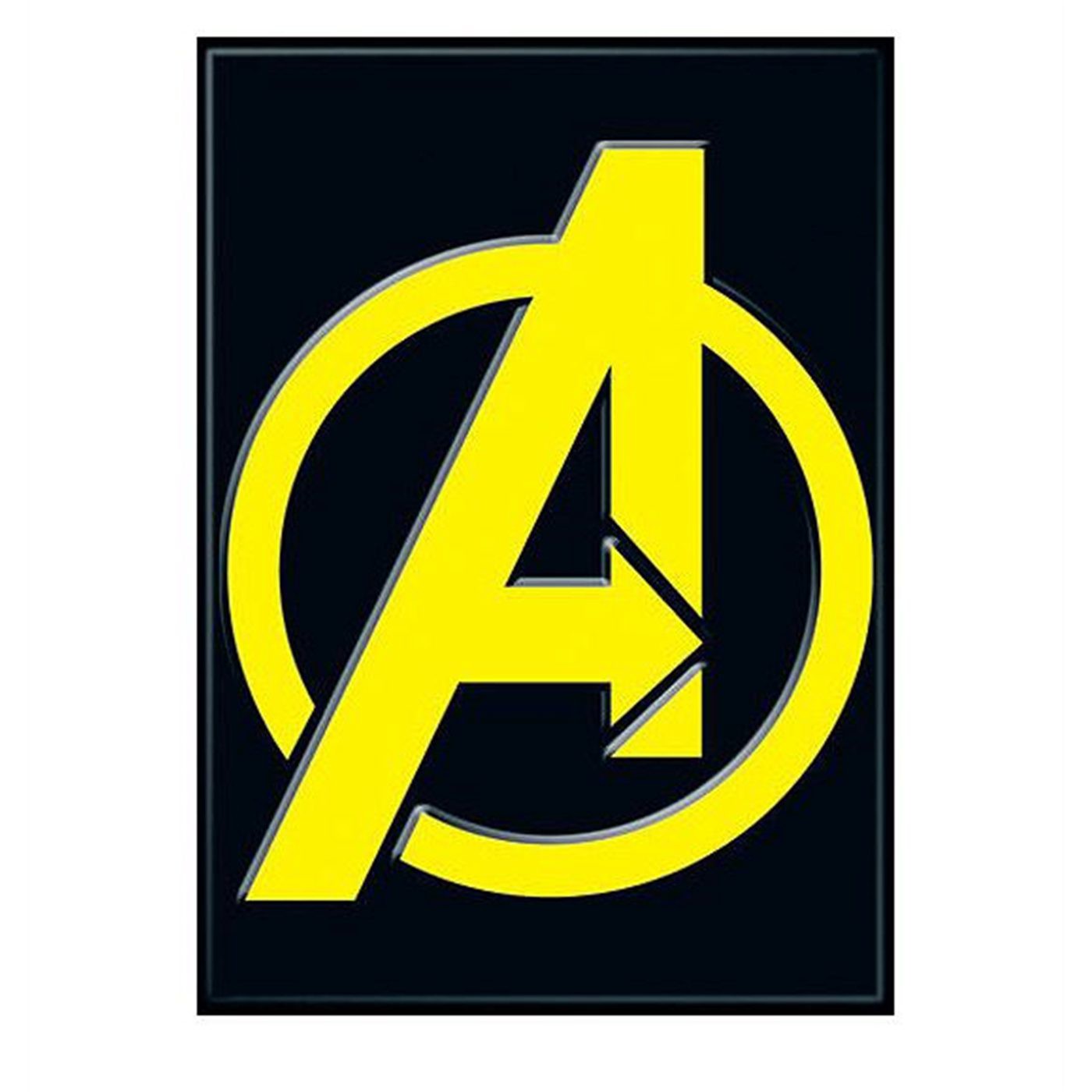 Avengers Black and Yellow Symbol Magnet, Yellow