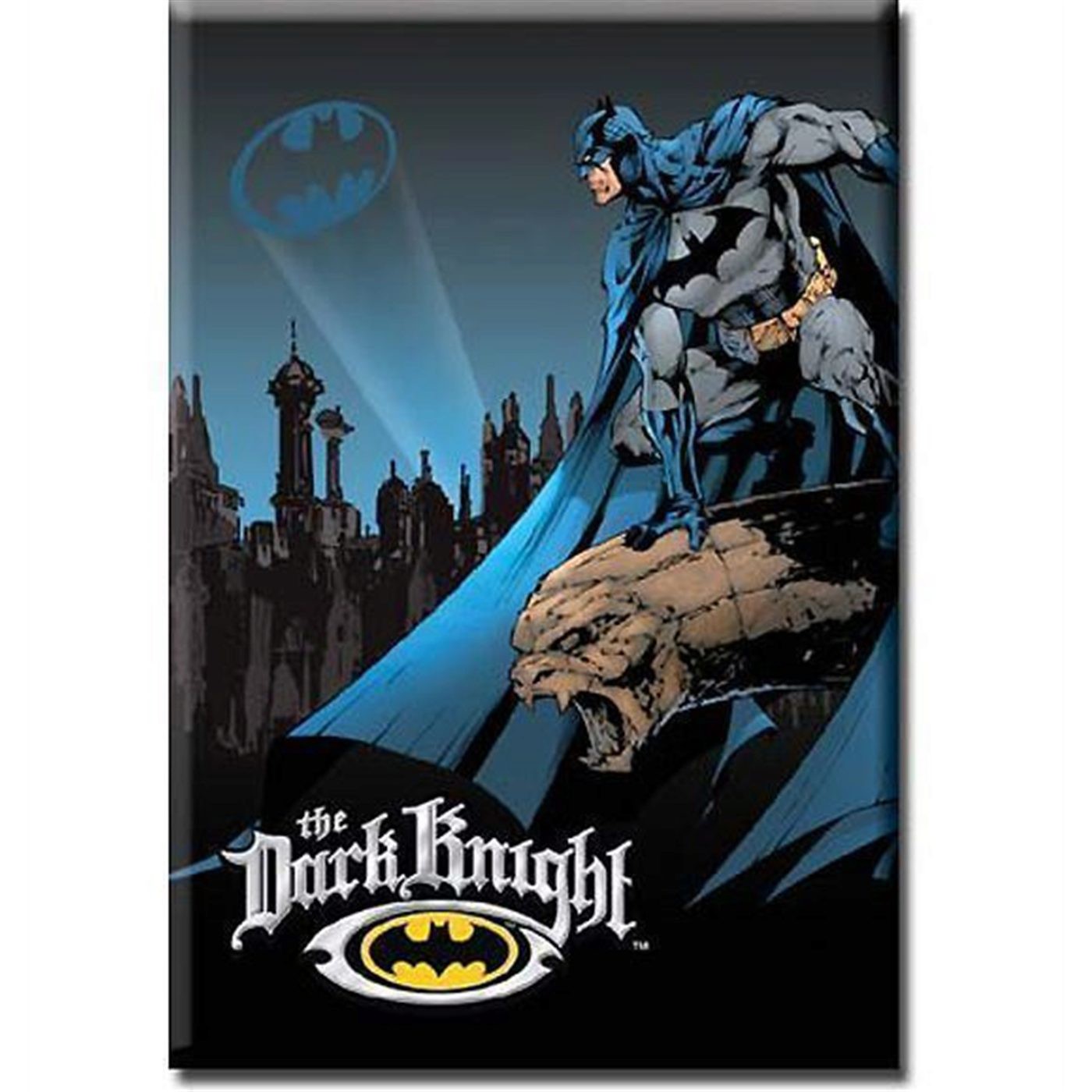 Batman Dark Knight on Stone Gargoyle Magnet, Black
