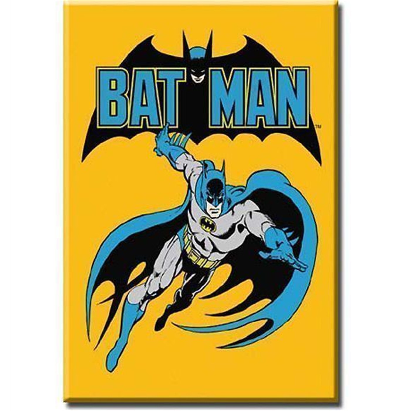 Batman Retro Mustard Yellow Magnet, Yellow