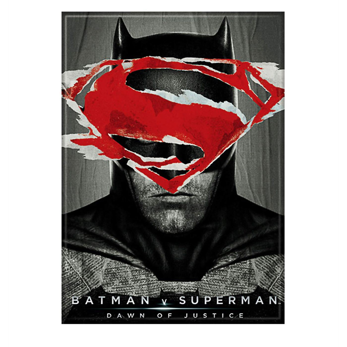 Batman Vs Superman Batman Propaganda Magnet, Grey
