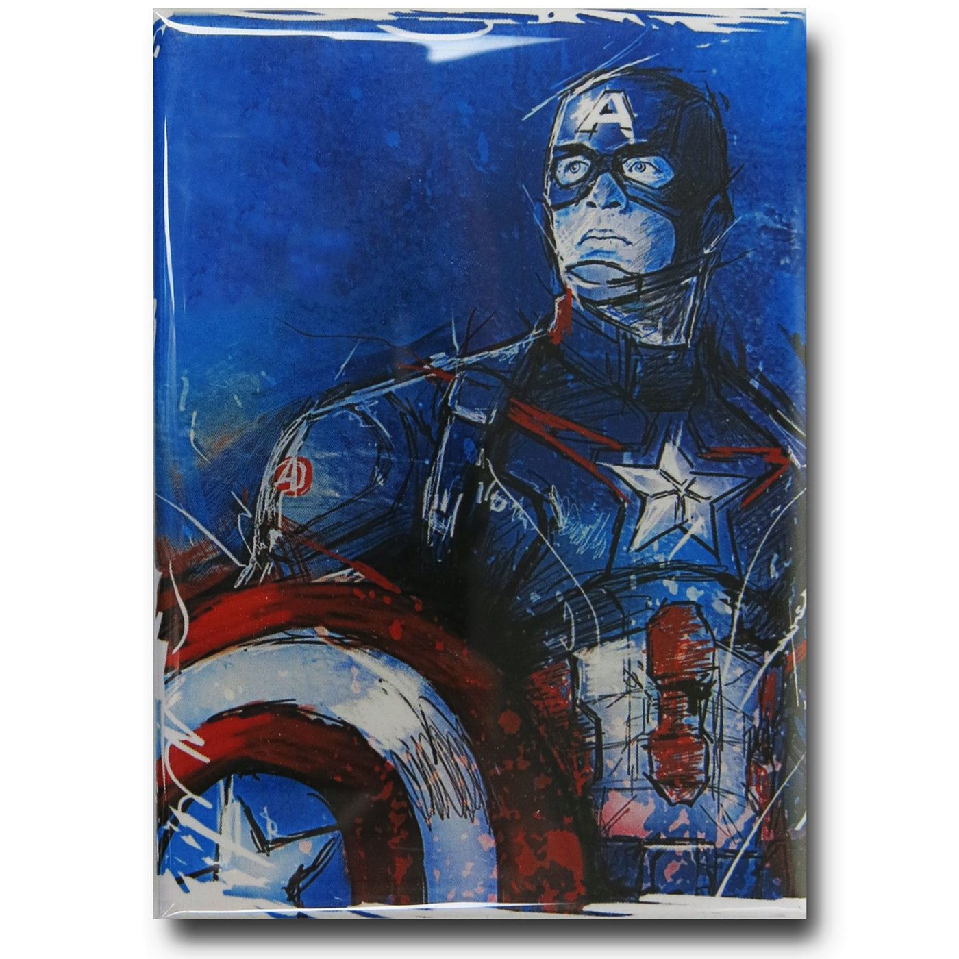 Captain America Age of Ultron Distressed Magnet, Blue