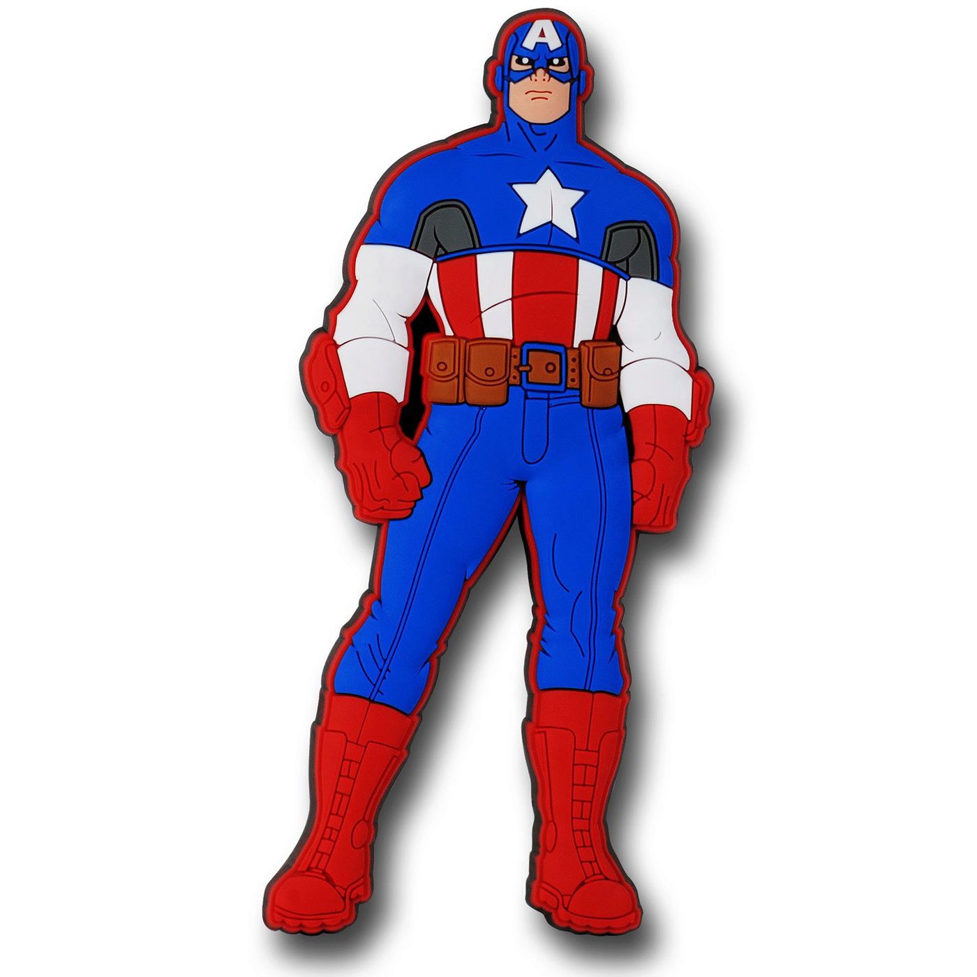 Captain America Standing Soft Touch PVC Magnet, Blue