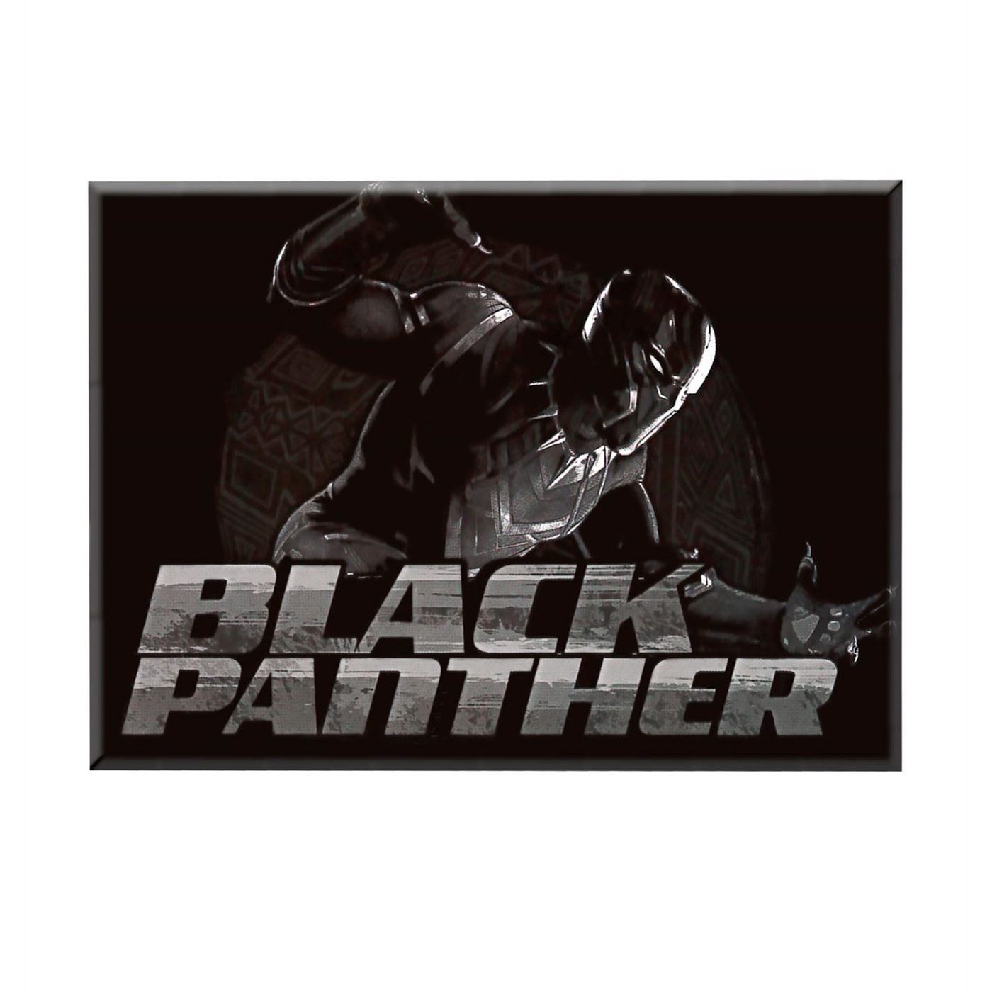 Captain America Civil War Black Panther Image Magnet, Black