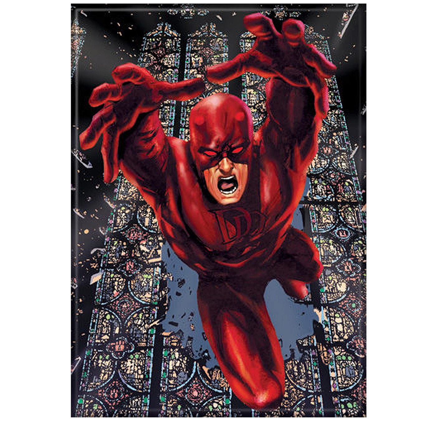 Daredevil Through the Window Magnet, Red