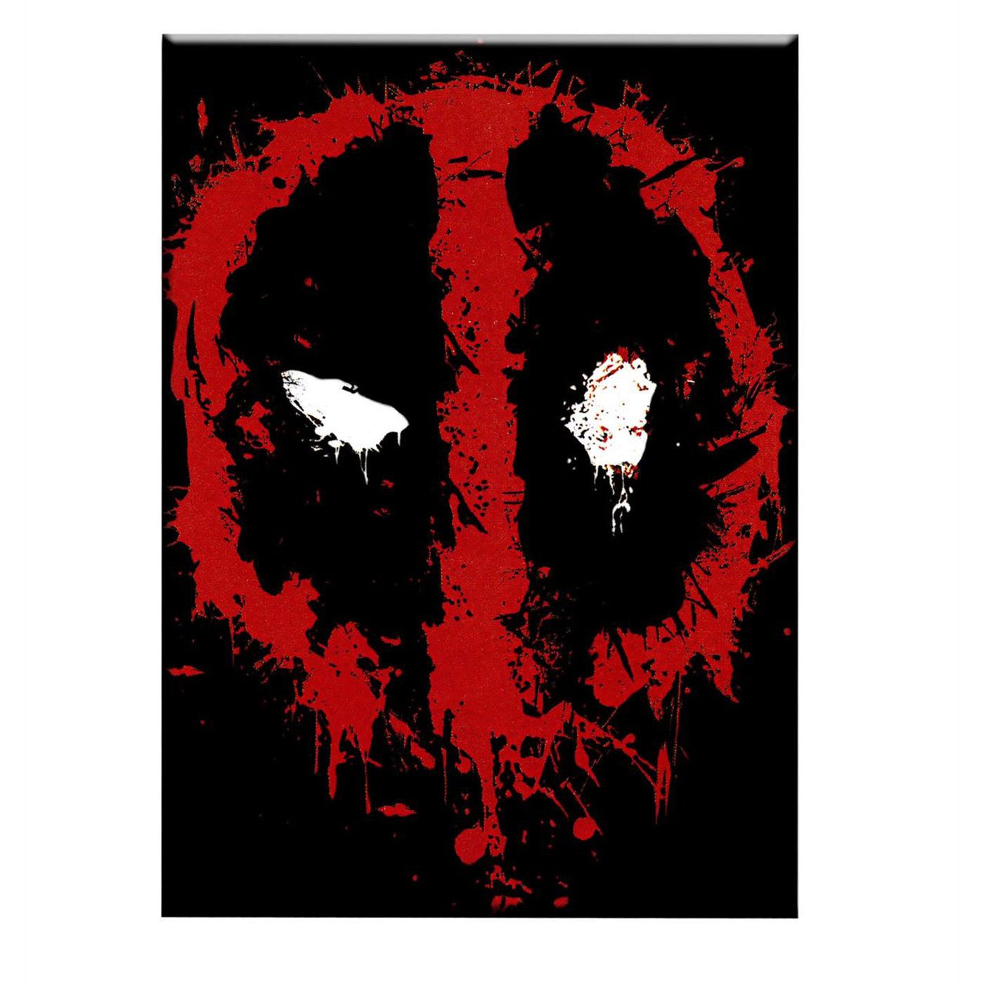 Deadpool Splatter Face Magnet, Black