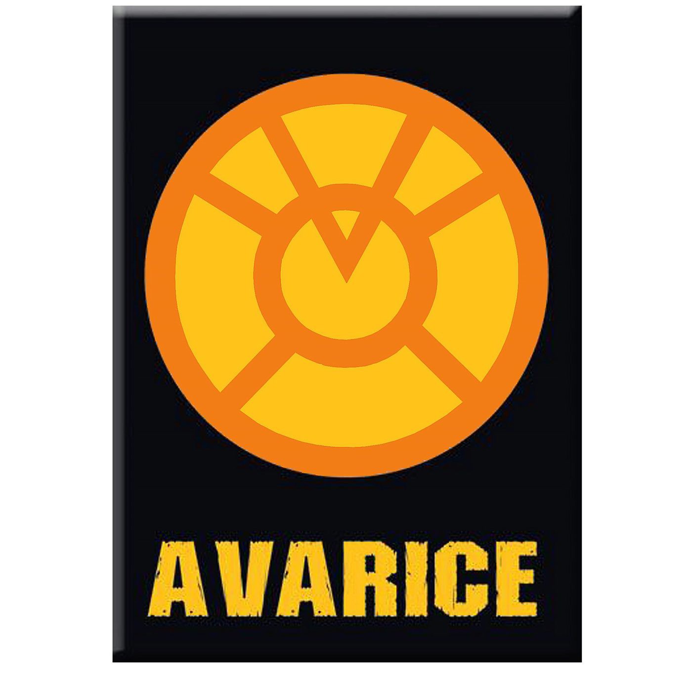 Green Lantern Avarice Symbol Magnet, Black