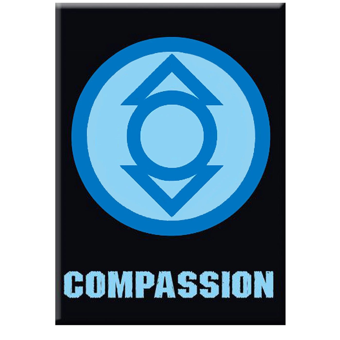 Green Lantern Indigo Compassion Symbol Magnet, Black