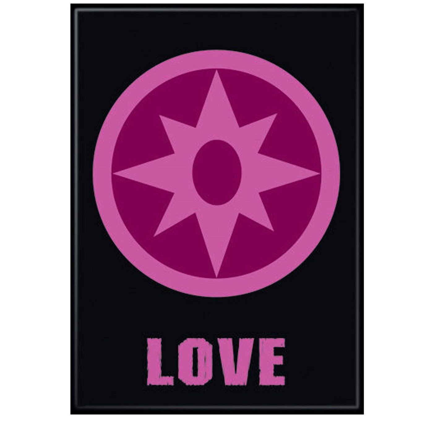 Green Lantern Violet Love Symbol Magnet, Black