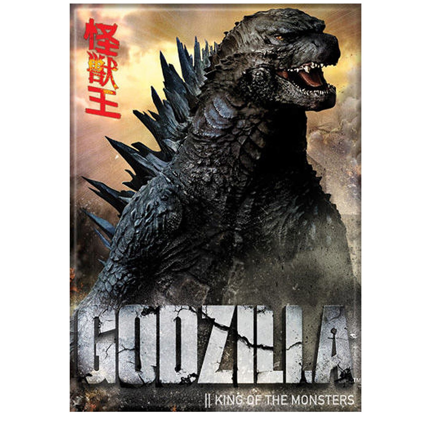 Godzilla Movie Bust Magnet, Yellow