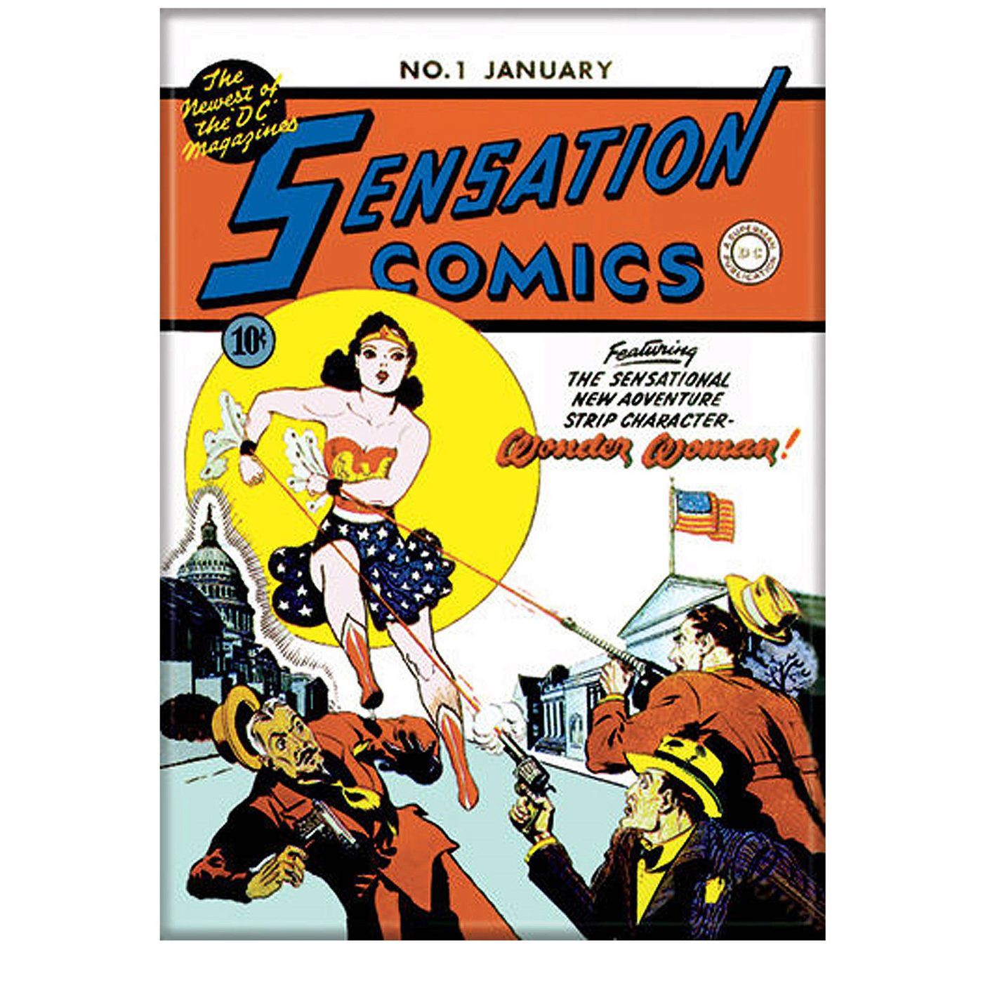 Wonder Woman Sensation Comics Magnet, White
