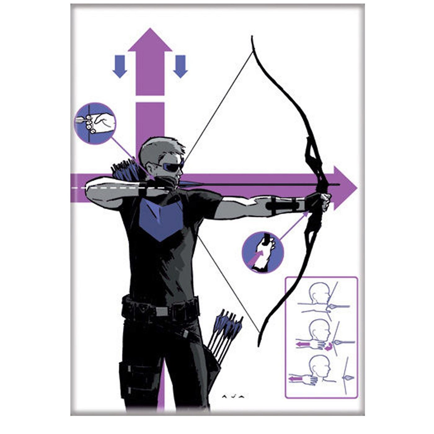 Hawkeye Cover Magnet, White