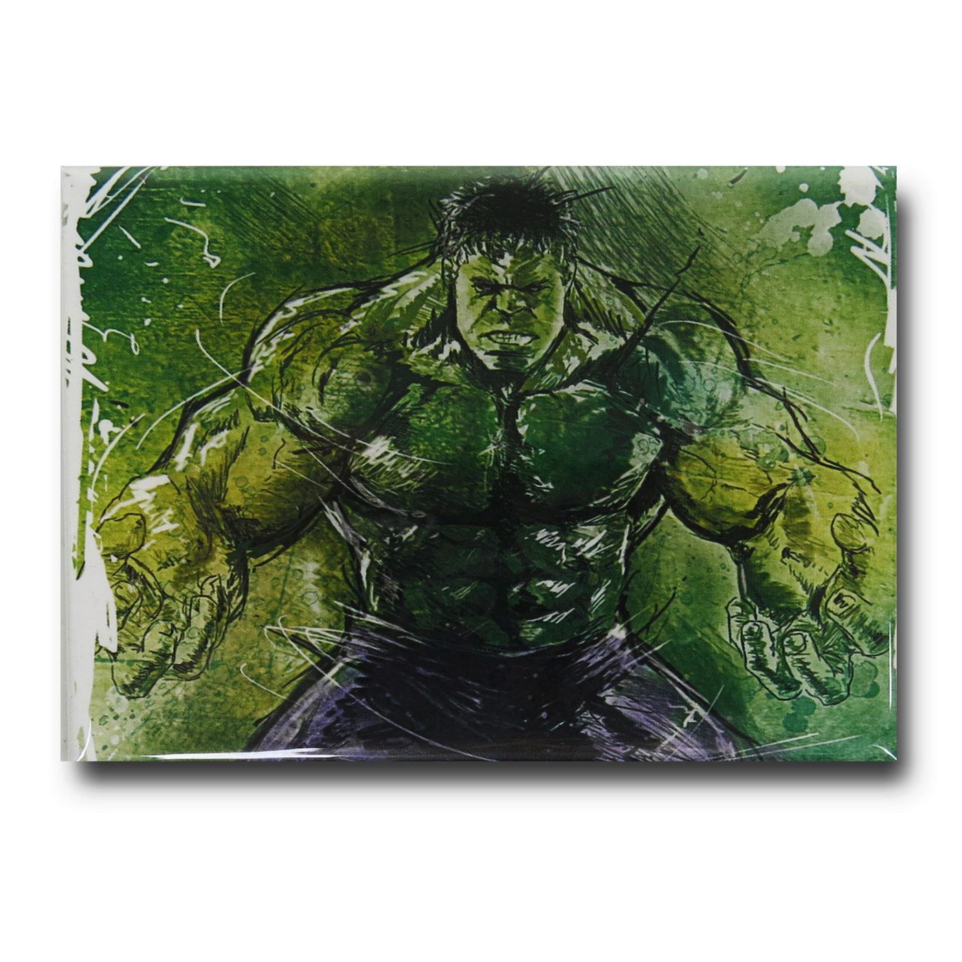 Hulk Age of Ultron Distressed Magnet, Green