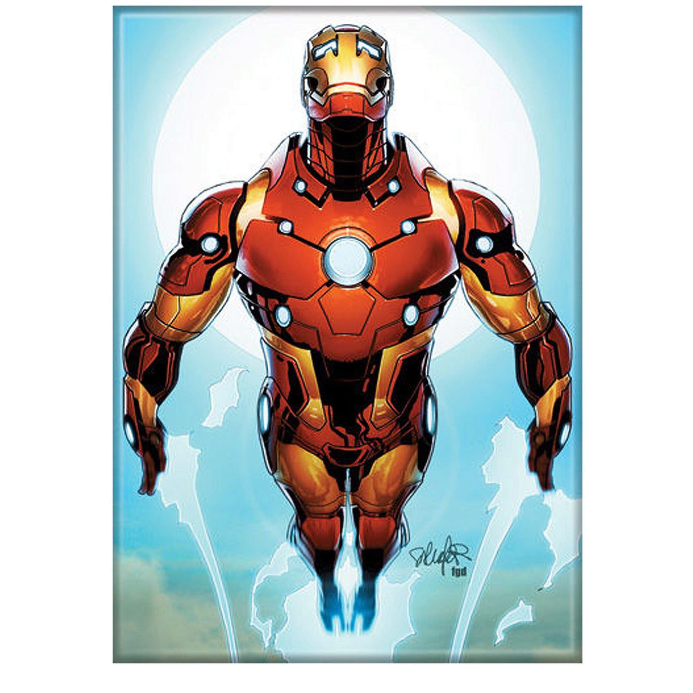 Iron Man Soaring Flight Magnet, Blue