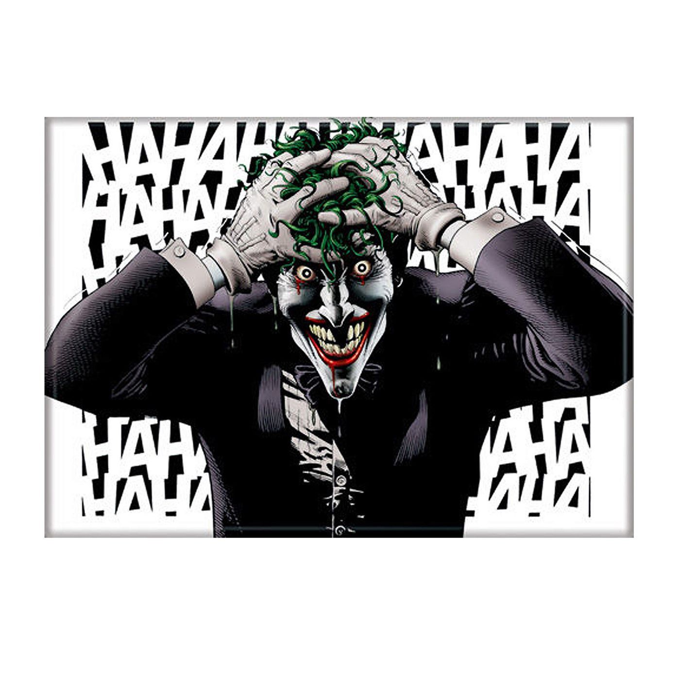 Joker HAHAHA The Killing Joke Magnet, White