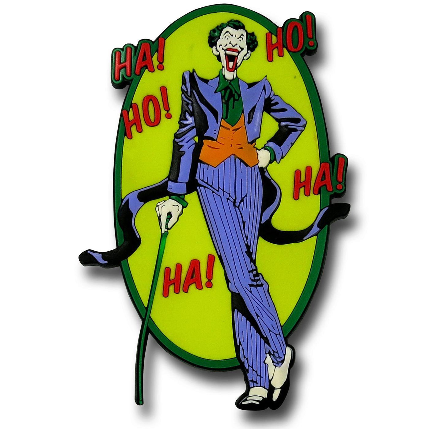 Joker HA!HO!HA! Rubber Magnet, Yellow