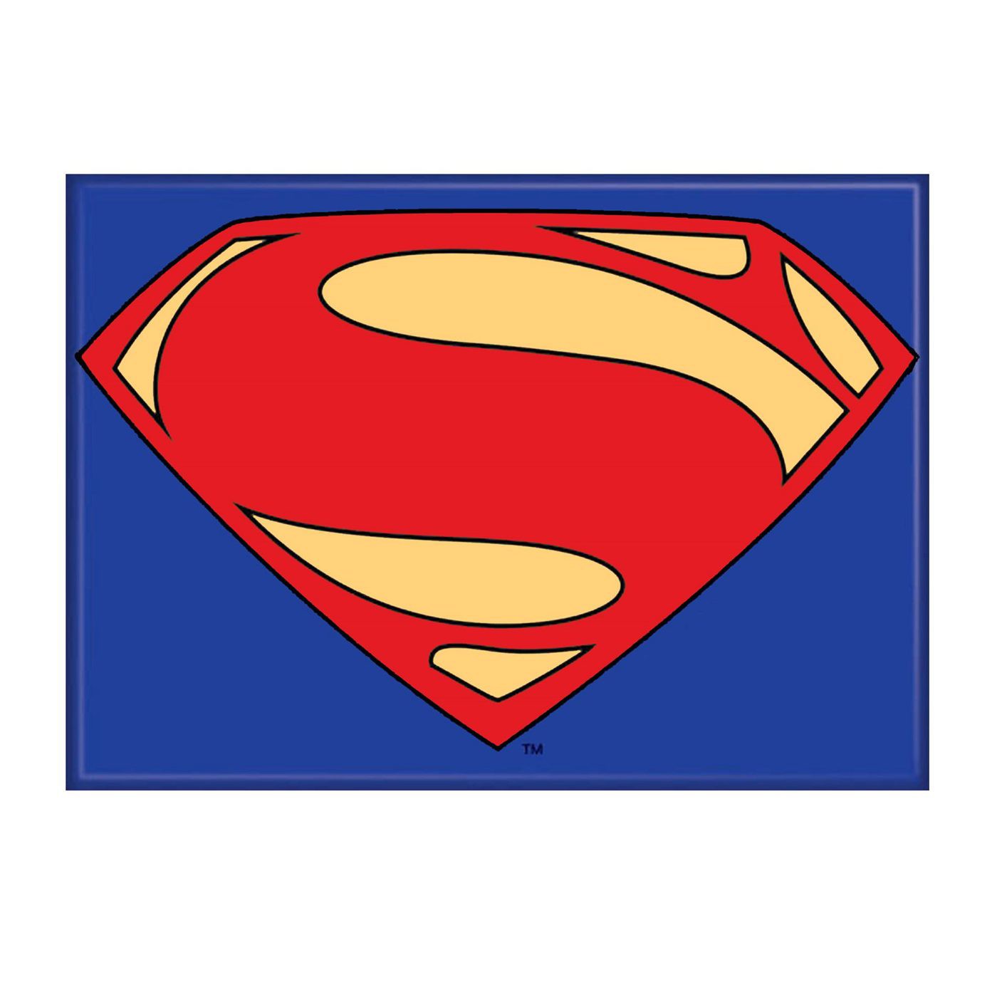 Superman Man of Steel Symbol Royal Blue Magnet, Blue