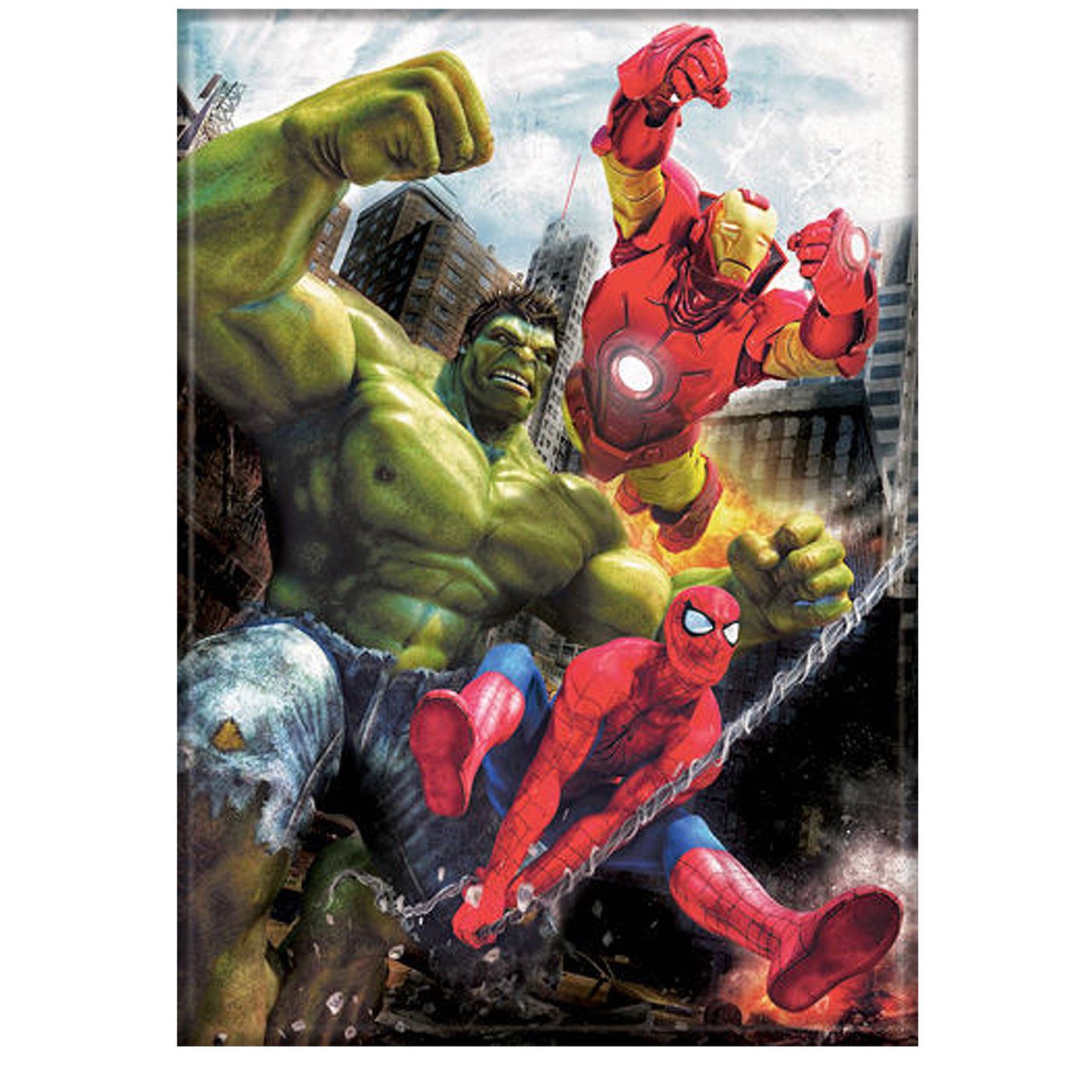 Marvel Trio In Action Magnet, Red