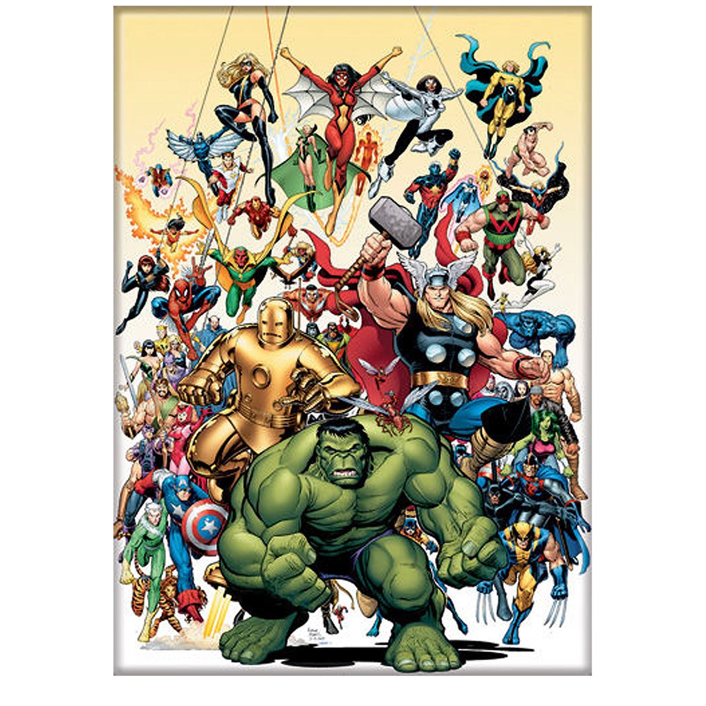 Marvel Universe Group Magnet, White