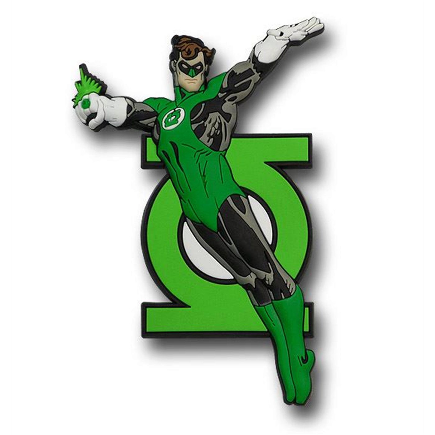 Green Lantern 3D Die Cut Rubber Magnet, Green
