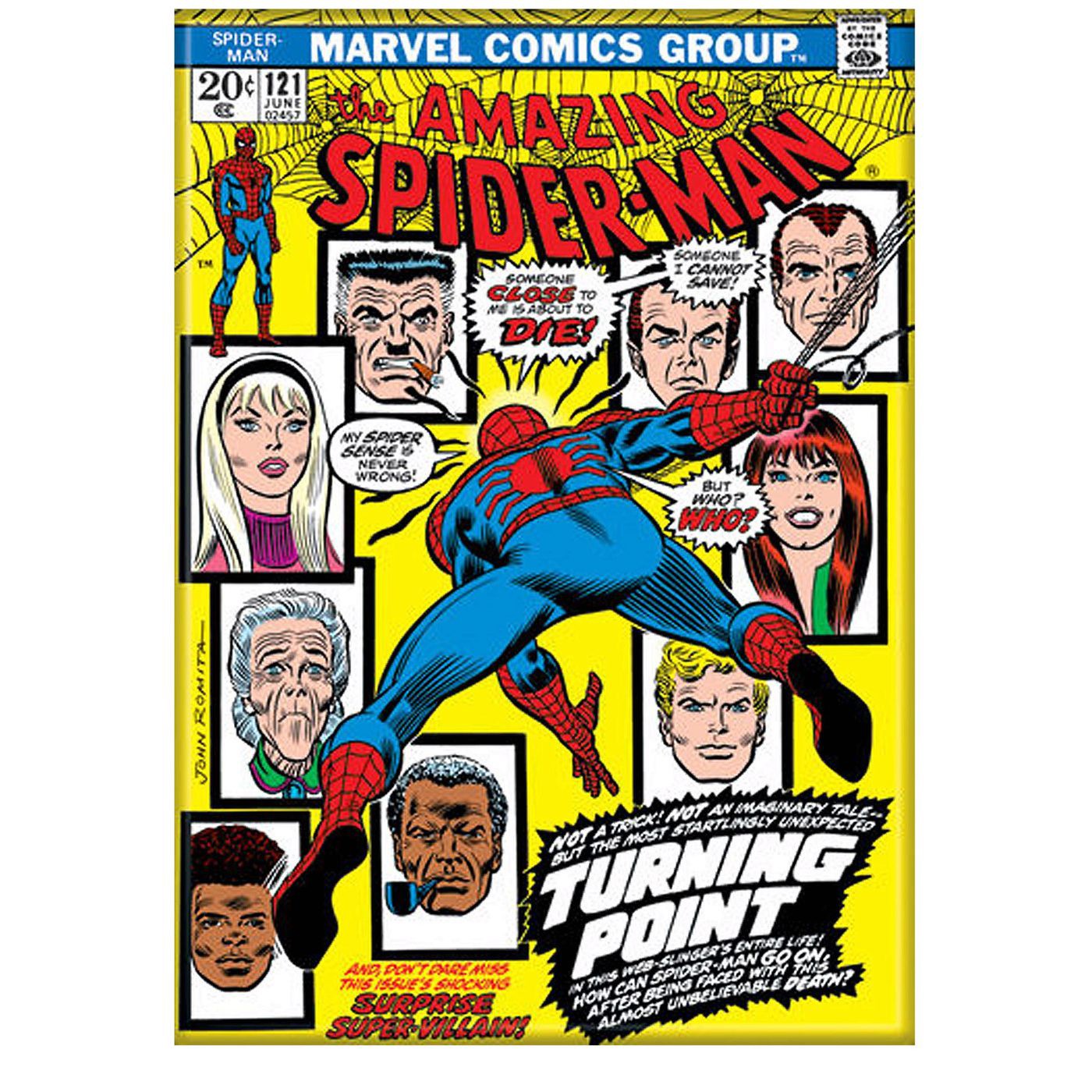 Amazing Spiderman #121 Cover Magnet, Yellow