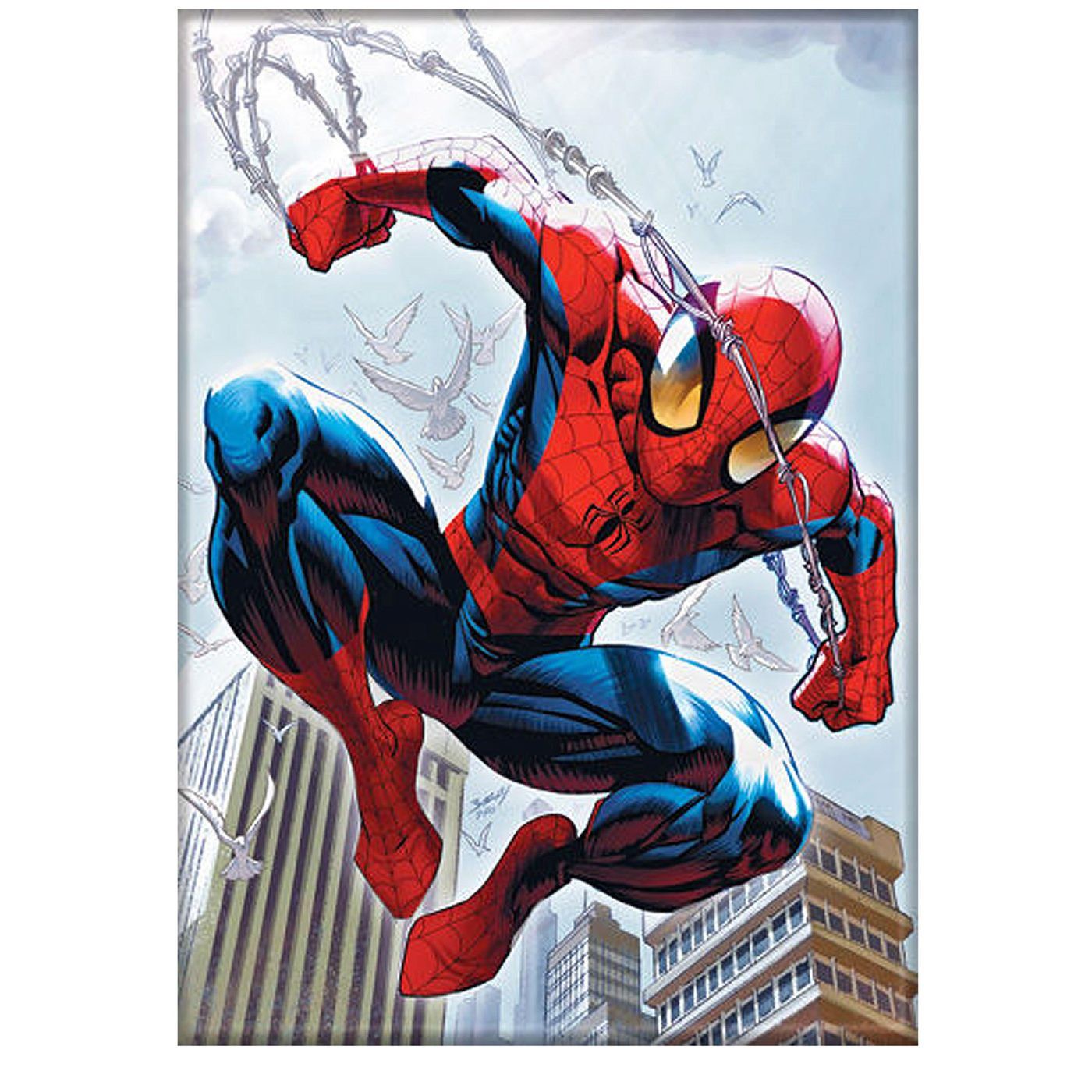 Spiderman Web-Slinging in the City Magnet 