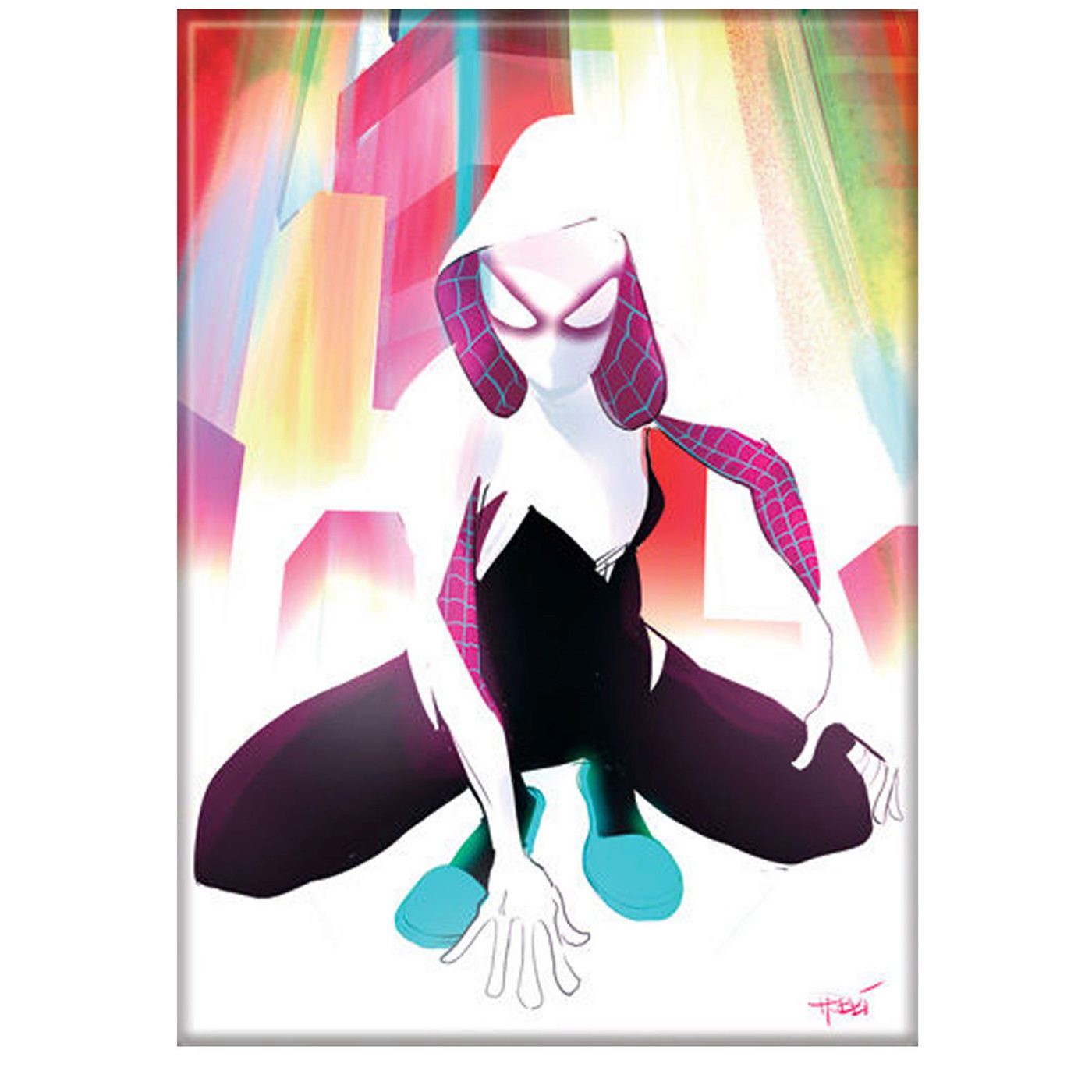 Spider Gwen Cover Magnet, White