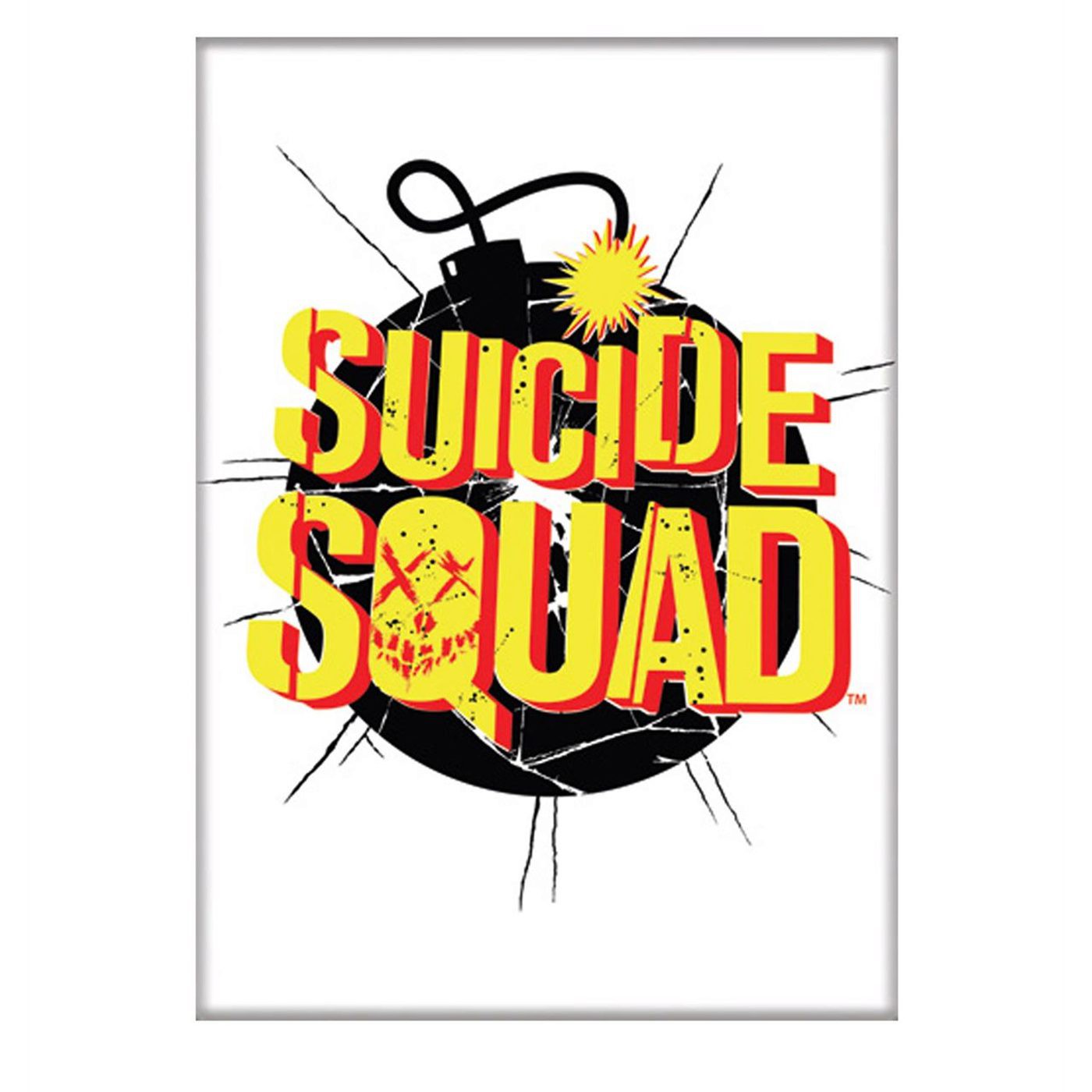 Suicide Squad Logo Magnet, White